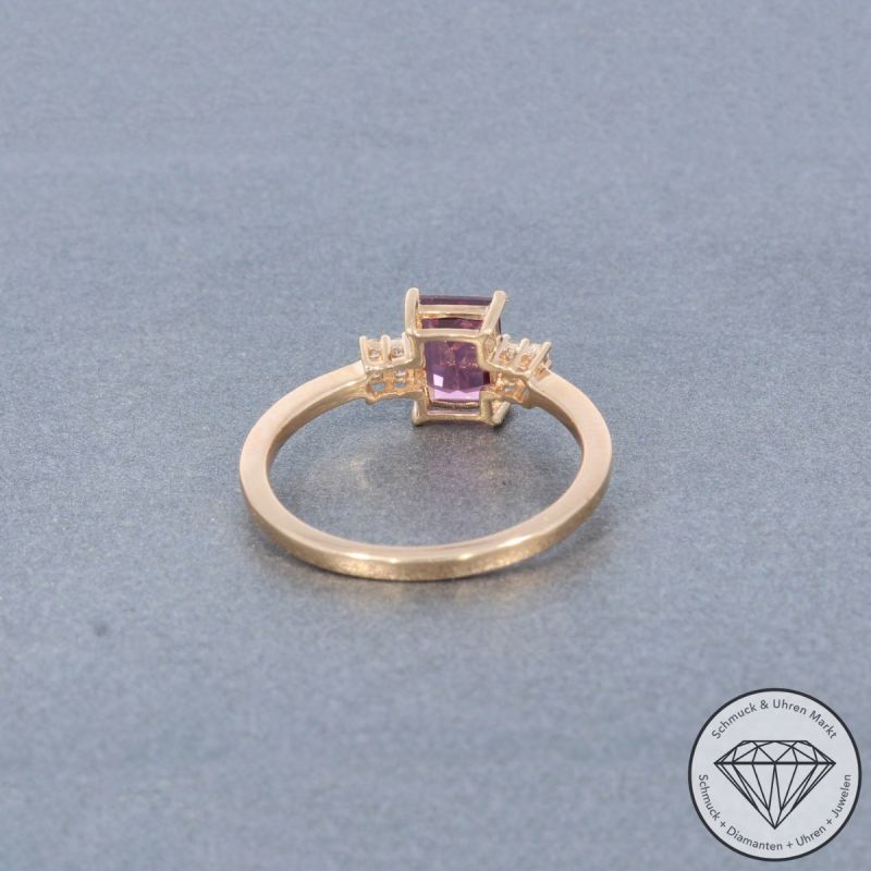 Wert 1490 € Brillant Turmalin Ring in 585er 14 K Roségold - 99083