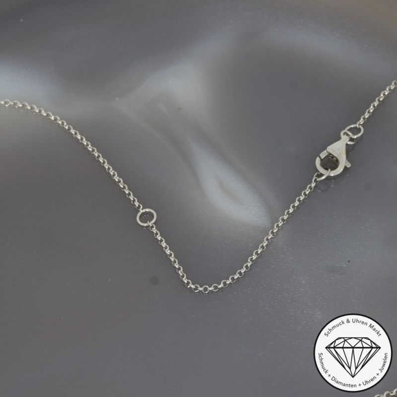 Wert 2150 € Brillant Diamant Anhänger & Kette in 585er 14 K Weißgold - 99099