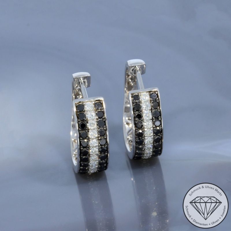 Wert 5550 € Brillant Diamant Creolen in 585er 14 K Weißgold - 99119