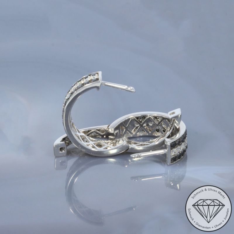 Wert 5550 € Brillant Diamant Creolen in 585er 14 K Weißgold - 99119
