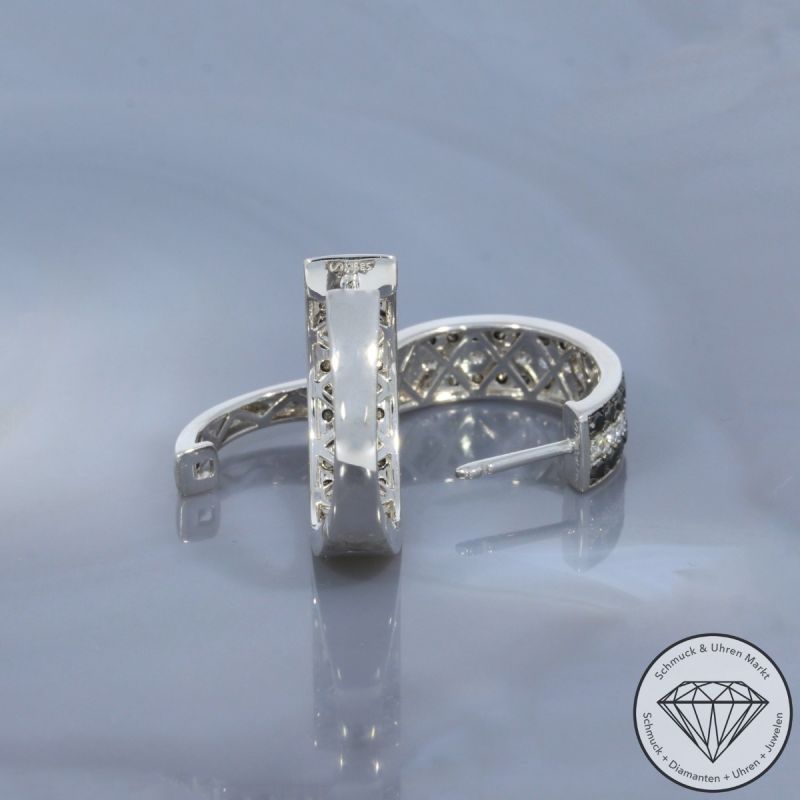 Wert 5550 € Brillant Diamant Creolen in 585er 14 K Weißgold - 99119