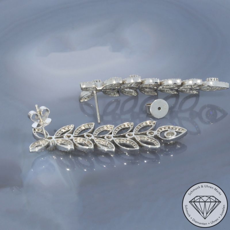 Wert 8950 € Brillant Ohrringe (2,04 carat) in 750er 18 K Weißgold - 99131
