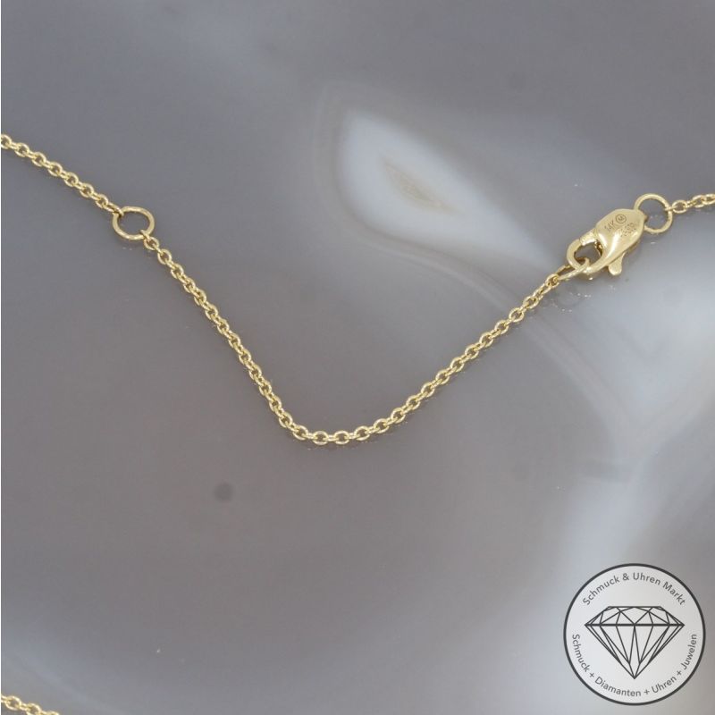 Wert 2290 € Brillant Diamant Onyx Collier in 585er 14 K Gelbgold - 99133