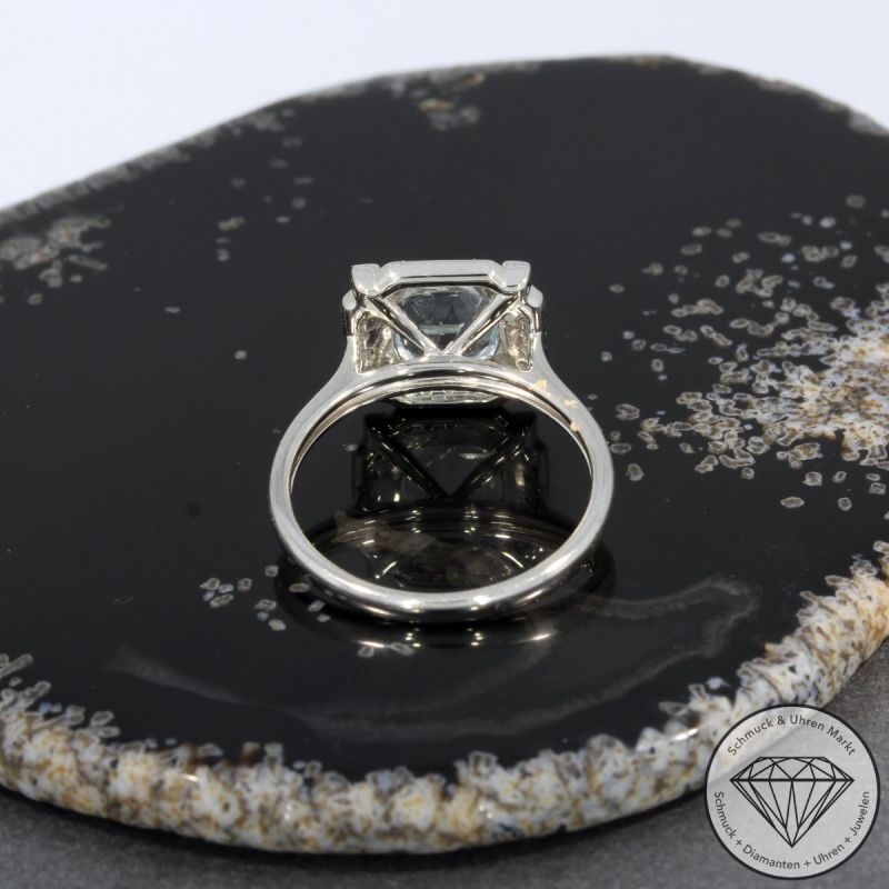 Wert 2850 € Brillant Aquamarin Ring in 750er 18 K Weißgold - 99141