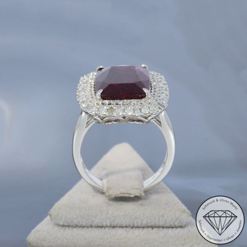 Wert 26750 € Brillant Diamant Turmalin Ring in 585er 14 K Weißgold - 99146