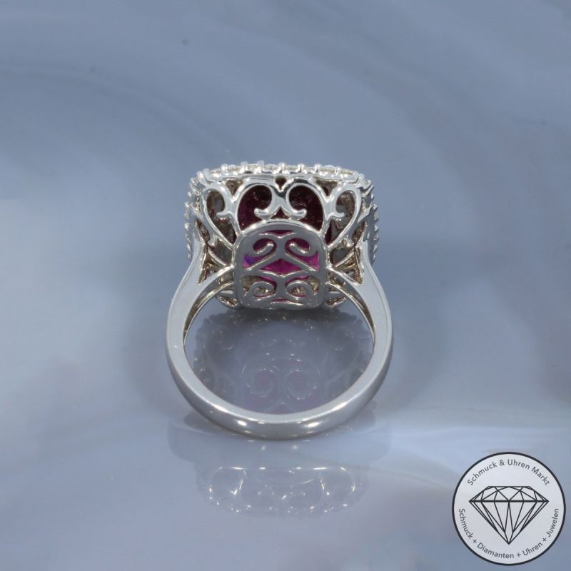 Wert 26750 € Brillant Diamant Turmalin Ring in 585er 14 K Weißgold - 99146