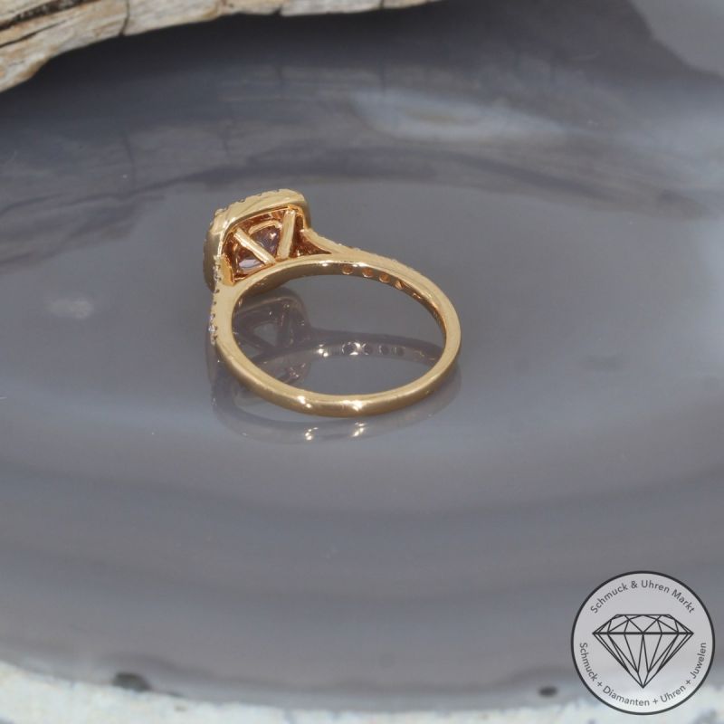 Wert 4190 € Brillant Turmalin Ring in 750er 18 K Rosegold - 99148