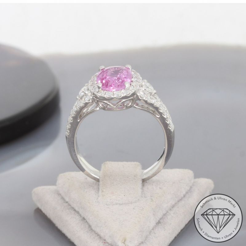 Wert 10100 € Brillant Saphir Ring in 750er 18 K Weißgold - 99152