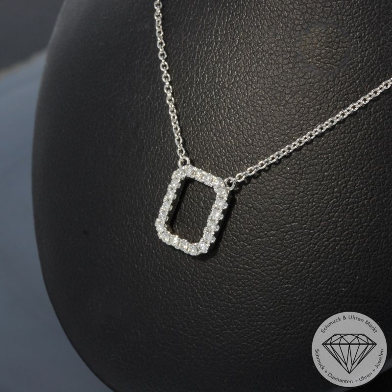 Wert 1850 € Brillant Collier (0,19 carat) in 585er 14 K Weißgold - 99161