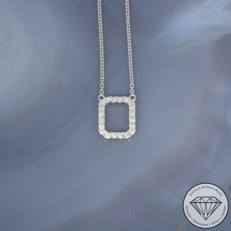 Wert 1850 € Brillant Collier (0,19 carat) in 585er 14 K Weißgold - 99161