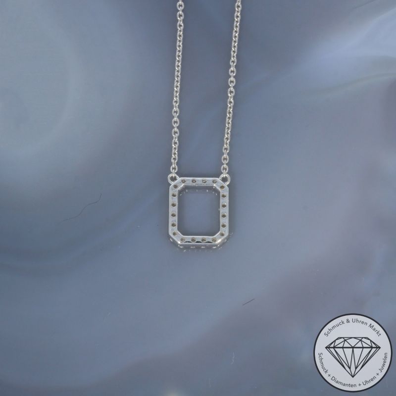 Wert 1850 € Brillant Collier (0,19 carat) in 585er 14 K Weißgold - 99161