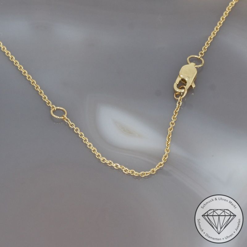 Wert 1850 € Brillant Anhänger & Kette in 585er 14 K Gelbgold - 99171