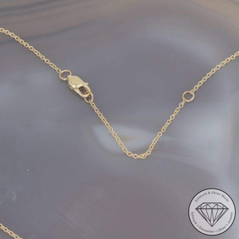 Wert 1850 € Brillant Collier Kleeblatt in 585er 14 K Gelbgold - H1070