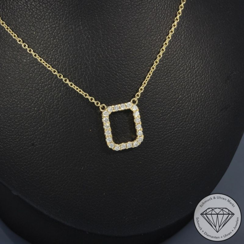 Wert 1850 € Brillant Collier (0,20 carat) in 585er 14 K Gelbgold - 99130