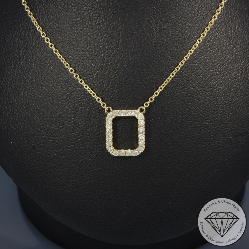 Wert 1850 € Brillant Collier (0,20 carat) in 585er 14 K Gelbgold - 99130