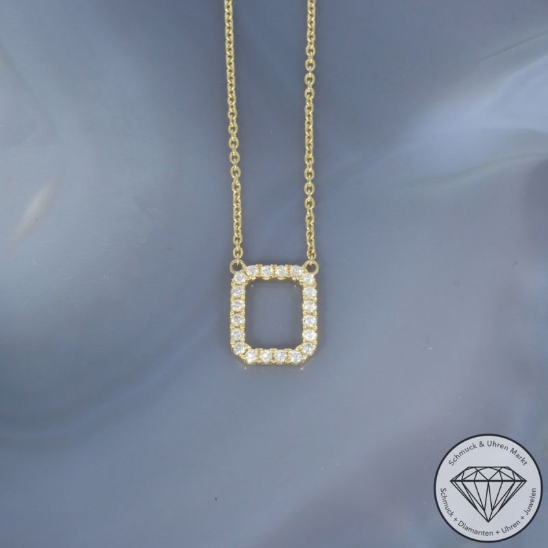 Wert 1850 € Brillant Collier (0,20 carat) in 585er 14 K Gelbgold - 99130