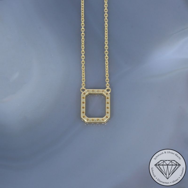 Wert 1850 € Brillant Collier (0,20 carat) in 585er 14 K Gelbgold - 99130