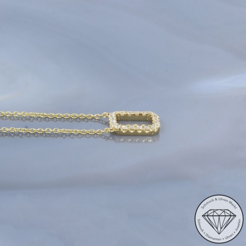 Wert 1850 € Brillant Collier (0,20 carat) in 585er 14 K Gelbgold - 99130