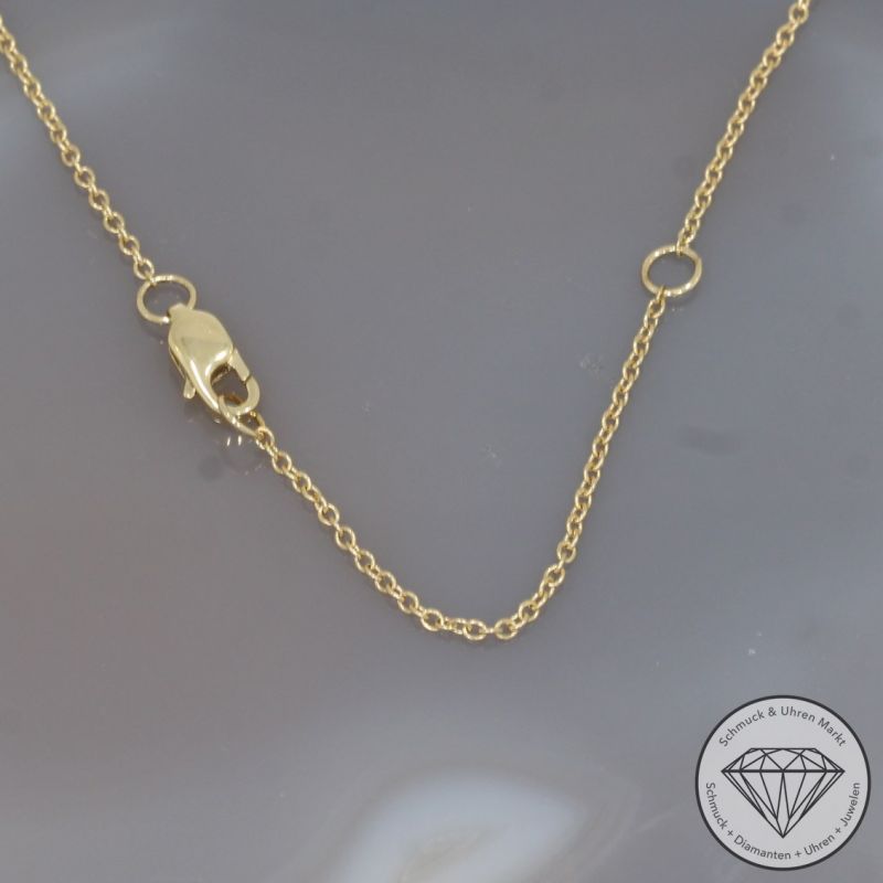Wert 3790 € Brillant Diamant Anhänger & Kette in 585er 14 K Gelbgold - 99197
