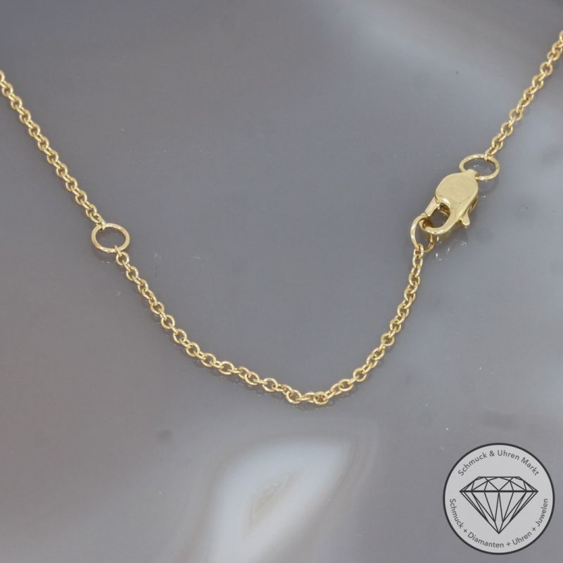 Wert 2850 € Brillant Diamant Anhänger & Kette in 585er 14 K Gelbgold - 99199