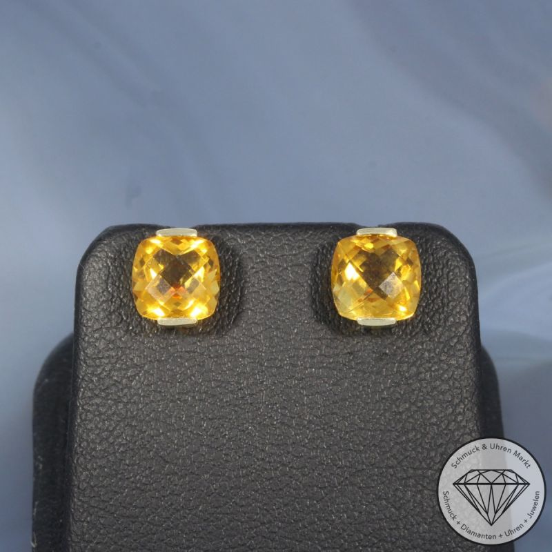 Wert 770 € Citrin Ohrstecker in 585er 14 K Gelbgold - H1831