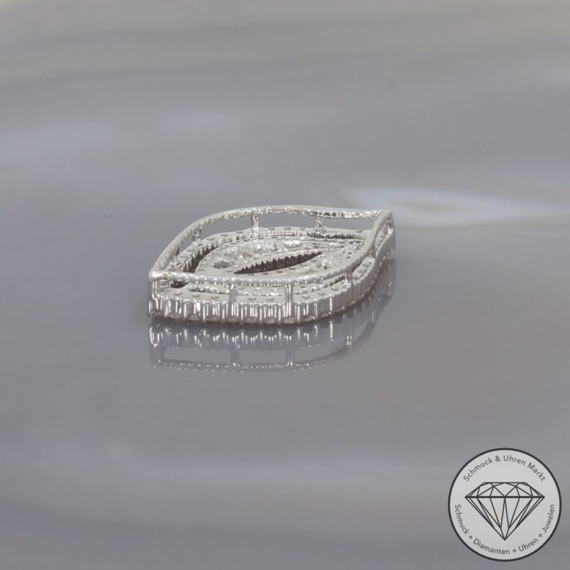 Wert 3590 € Brillant Diamant Anhänger 585er 14 K Weißgold - 99227