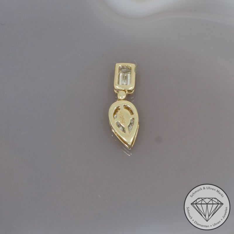 Wert 3190 € Diamant Anhänger in 585er 14 K Gelbgold - 99234
