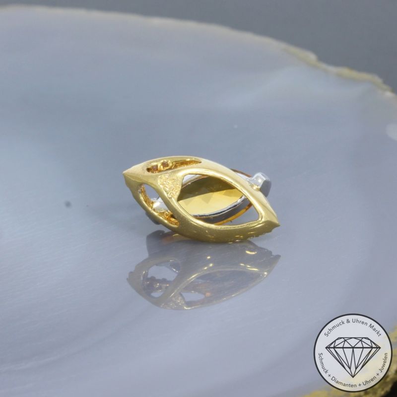 Wert 1160 € Brillant Peridot Anhänger in 750er 18 K Gelbgold - 99250