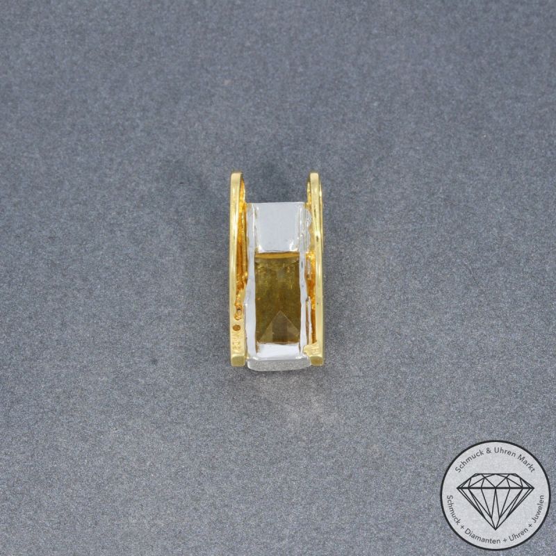 Wert 1510 € Bicolor Brillant Citrin Anhänger in 750er 18 K Gold - 99257