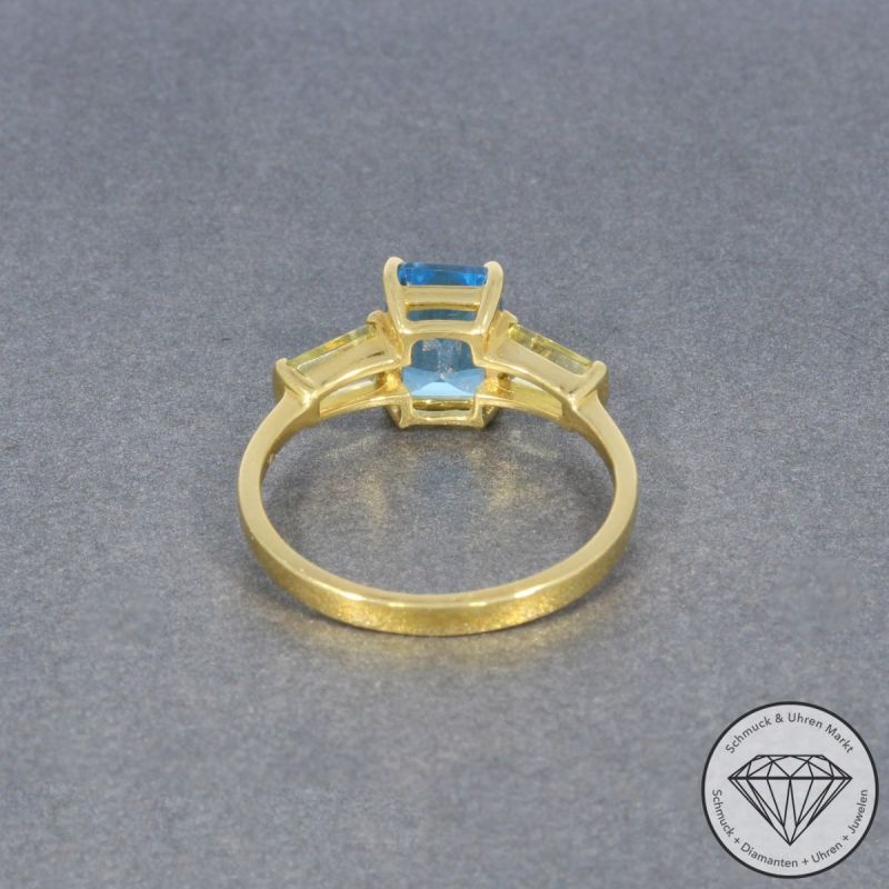 Wert 1110 € Topas Lemonquarz Ring in 750er 18 K Gelbgold - 99383