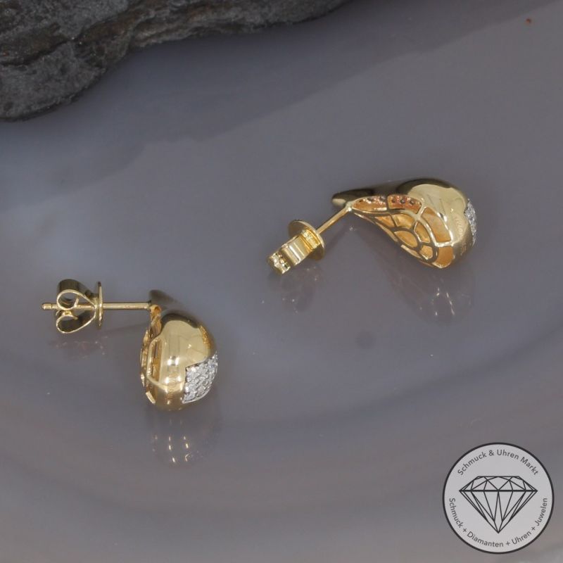 Wert 2790 € Brillant Diamant Ohrringe in 585er 14 K Gelbgold - 99407