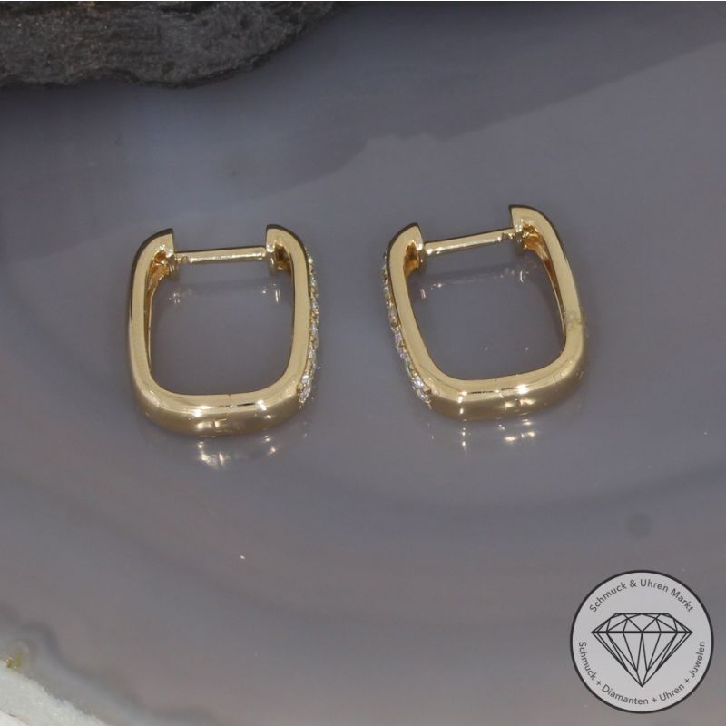 Wert 3190 € Brillant Creolen (0,48 carat) in 585er 14 K Gelbgold - H1855