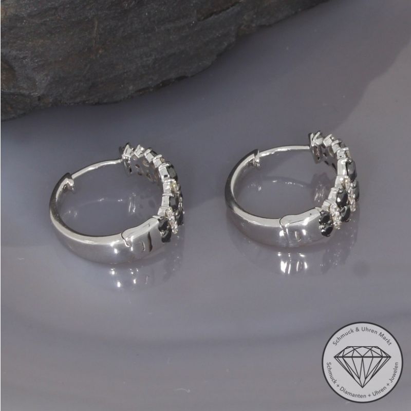 Wert 4090 € Brillant Diamant Creolen in 585er 14 K Weißgold - 99422