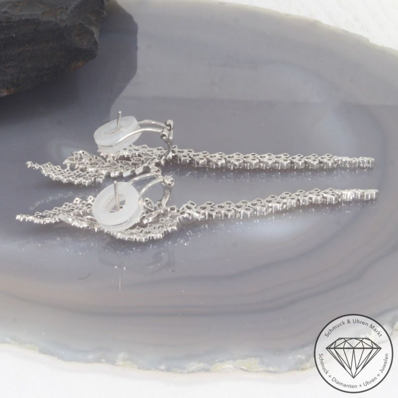 Wert 13450 € Brillant Ohrringe (4,26 carat) in 750er 18 K Weißgold - 99450