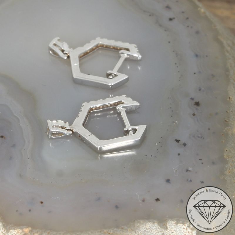Wert 1350 € Brillant Ohrringe (0,30 carat) in 750er 18 K Weißgold - 99510