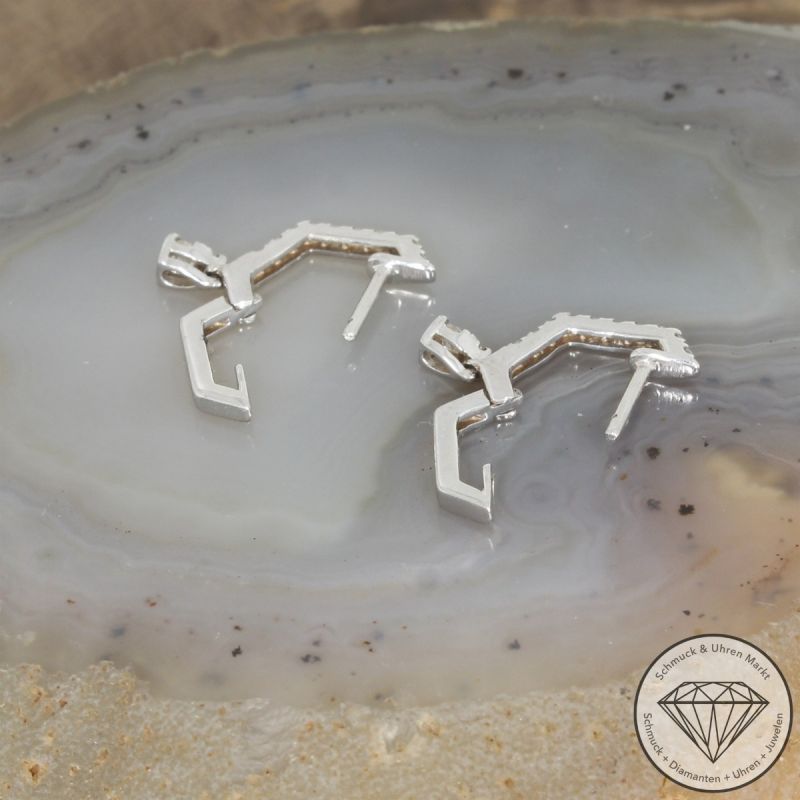 Wert 1350 € Brillant Ohrringe (0,30 carat) in 750er 18 K Weißgold - 99510