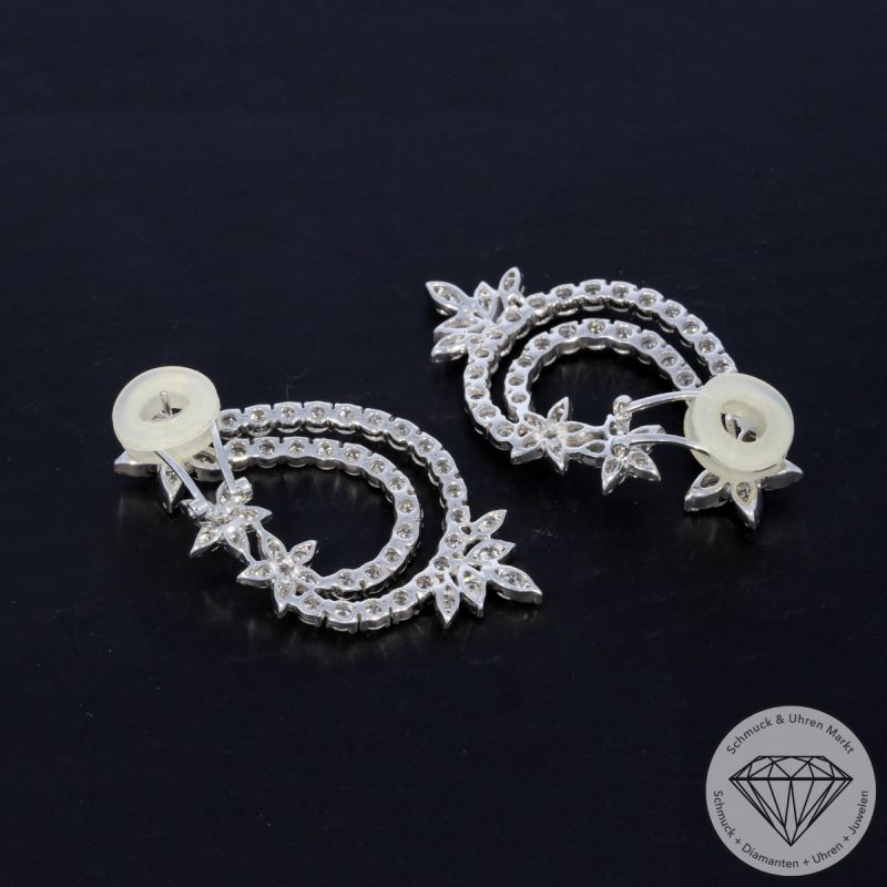 Wert 18750 € Brillant Ohrringe (8,62 carat) in 750er 18 K Weißgold - 99512
