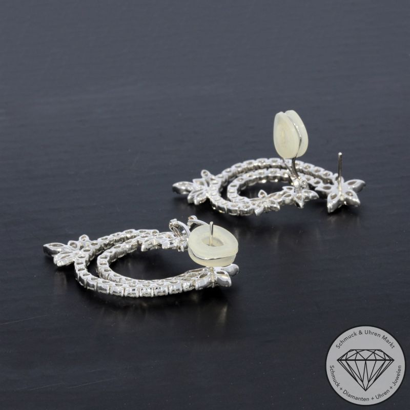 Wert 18750 € Brillant Ohrringe (8,62 carat) in 750er 18 K Weißgold - 99512