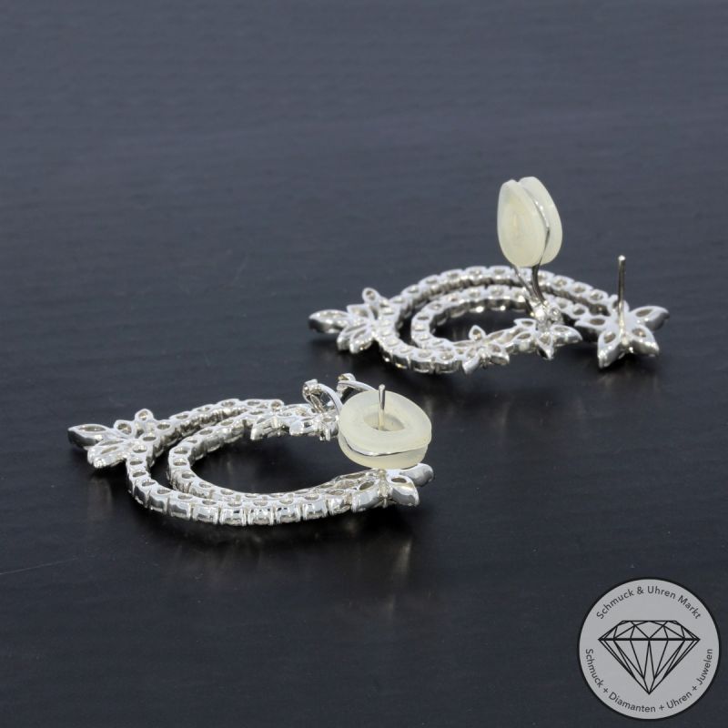 Wert 18750 € Brillant Ohrringe (8,62 carat) in 750er 18 K Weißgold - 99512