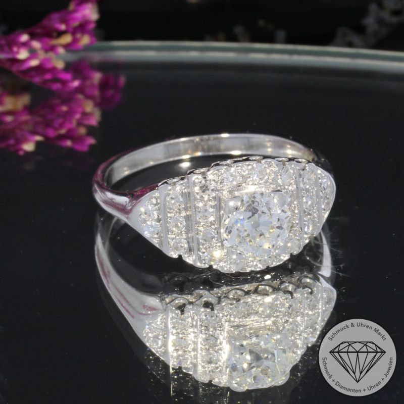 Wert 9650 € Diamant Ring in 585er 14 K Weißgold - 99534
