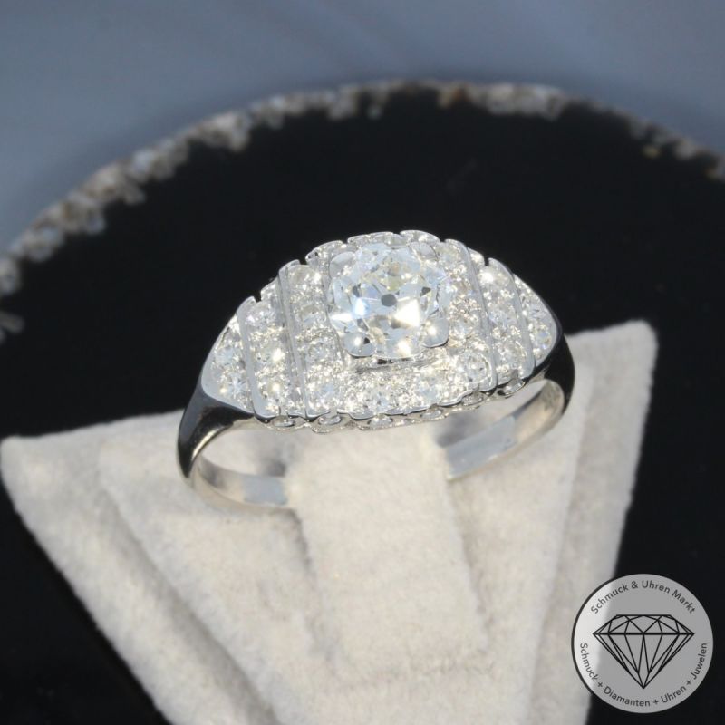 Wert 9650 € Diamant Ring in 585er 14 K Weißgold - 99534