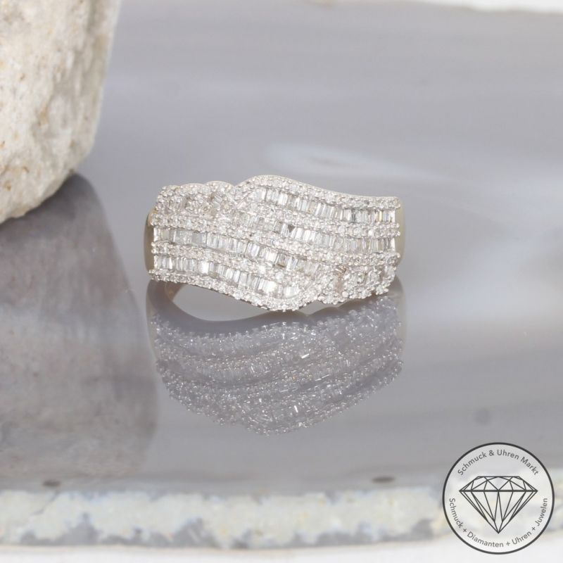 Wert 2850 € Diamant Ring in 375er 9 K Gelbgold - 99536
