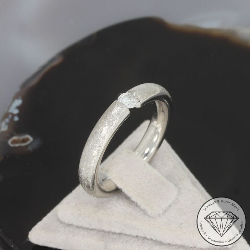 Wert 3190 € Solitär Brillant Ring (ca. 0,20 carat) in 750er 18 K Weißgold - 99544
