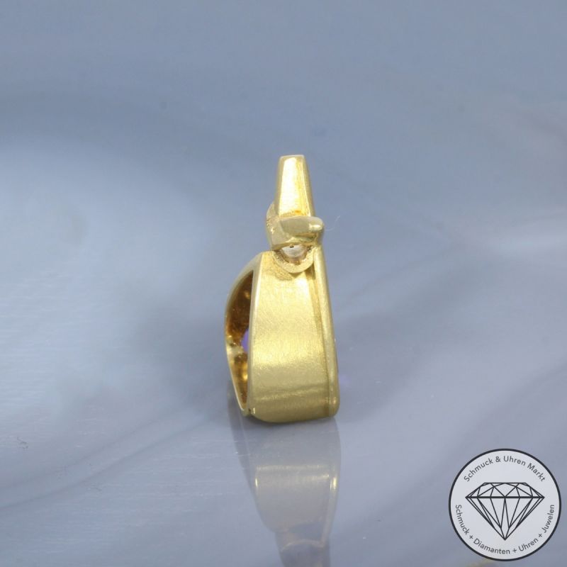 Wert 1700 € Brillant Amethyst Anhänger in 750er 18 K Gelbgold - 99551