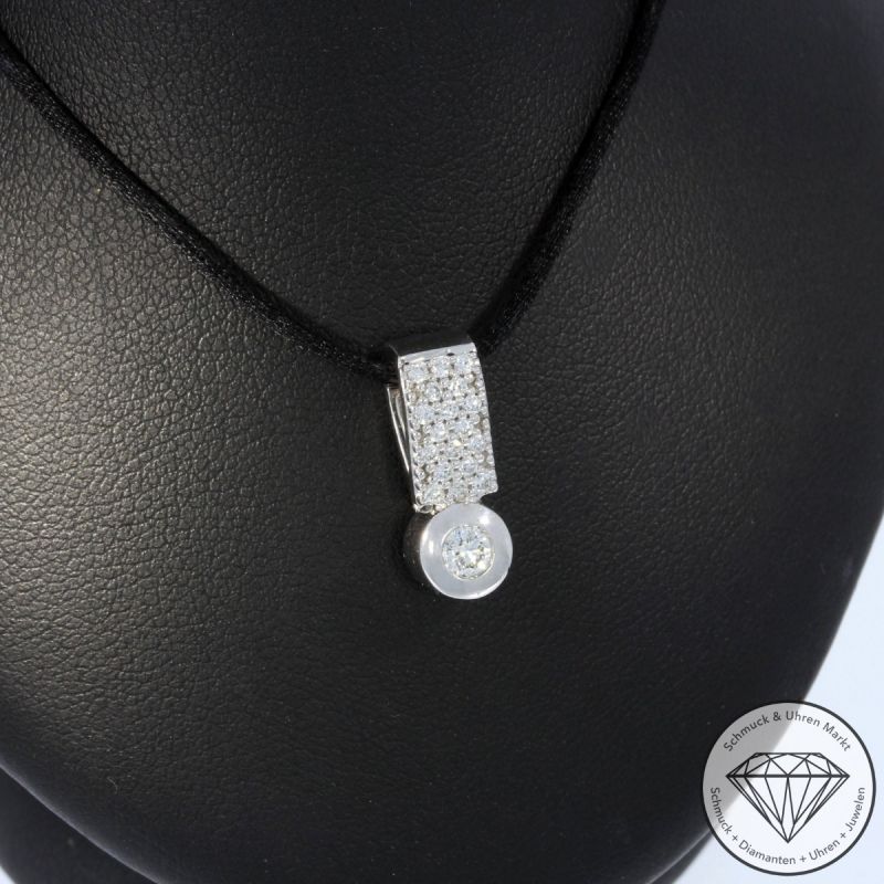 Wert 1499 € Christ Brillant Anhänger (ca. 0,38 carat) in 585er 14 K Weißgold - 99553