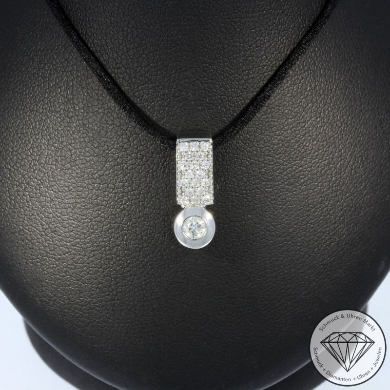 Wert 1499 € Christ Brillant Anhänger (ca. 0,38 carat) in 585er 14 K Weißgold - 99553