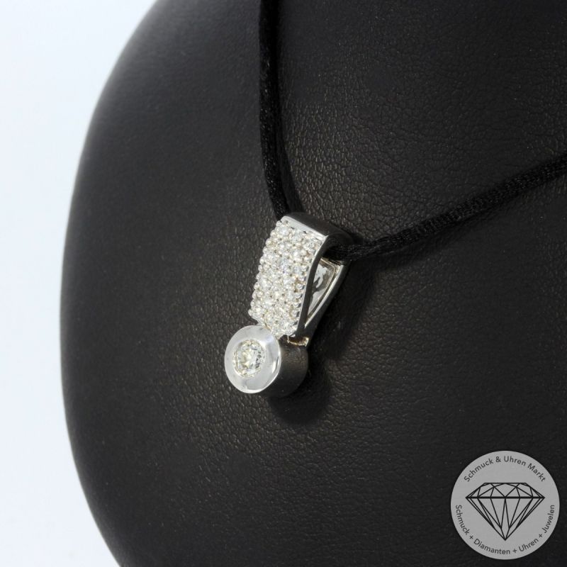 Wert 1499 € Christ Brillant Anhänger (ca. 0,38 carat) in 585er 14 K Weißgold - 99553