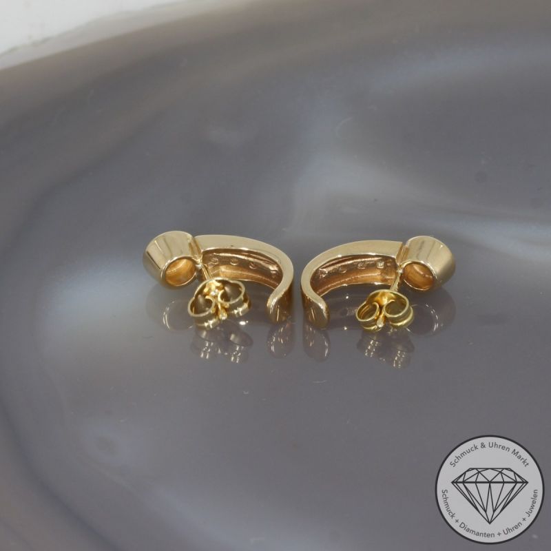 Wert 1100 € Brillant Ohrringe (ca. 0,16 carat) in 585er 14 K Gelbgold - 99560