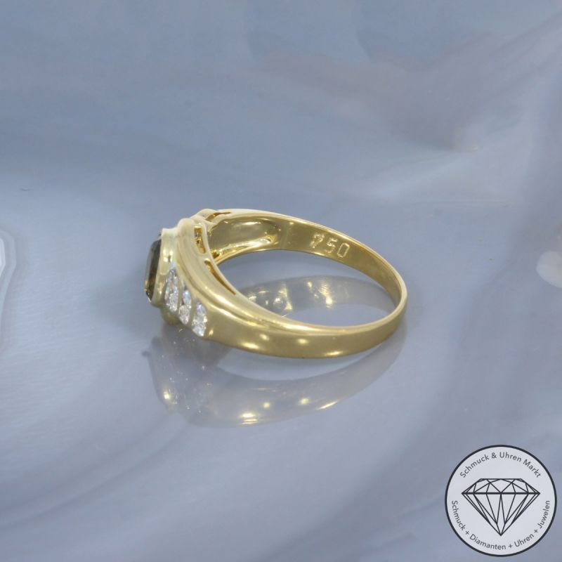 Wert 2650 € Bicolor Brillant Turmalin Ring in 750er 18 K Gold - 99562