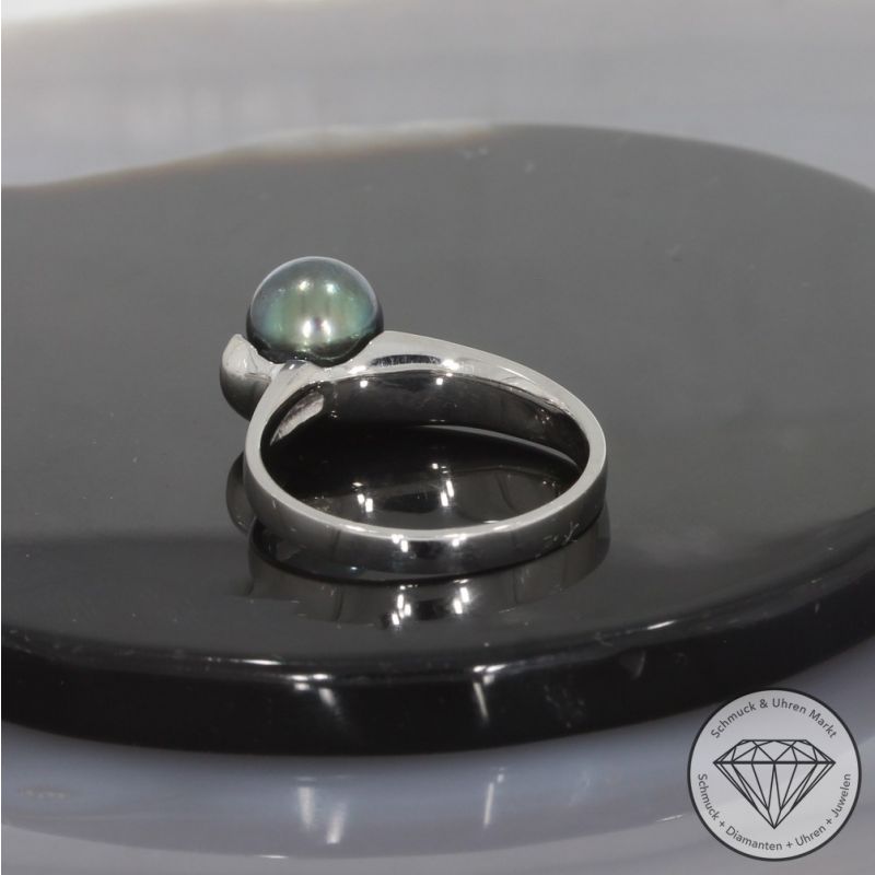 Wert 850 € Diamant Perl Ring in 585er 14 K Weißgold - 99566